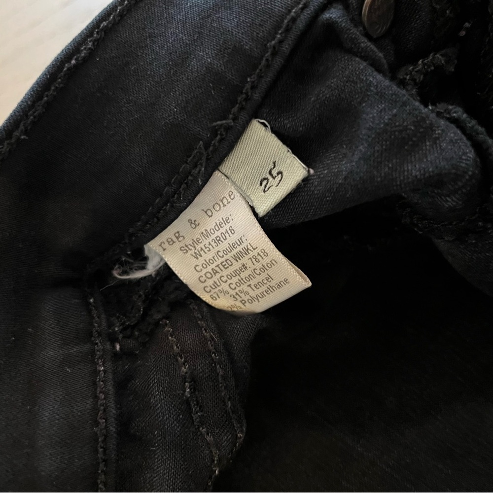 Rag & Bone black high rise skinny jeans 25 - Picture 6 of 6